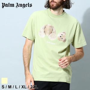 パームエンジェルス Tシャツ 半袖 Palm Angels ブランド カットソー トップス シャツ ベアプリント プリント ロゴ ユニセックス PAA001F22JER005｜zen