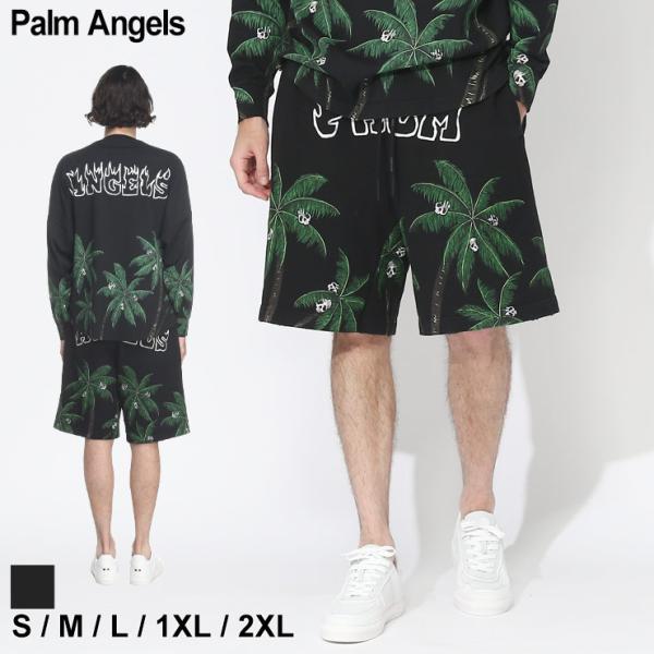 パームエンジェルス ショートパンツ Palm Angels メンズ パンツ スウェット ロゴ プリン...