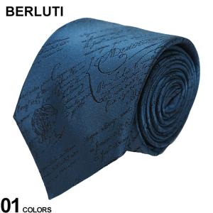 BERLUTI (ベルルッティ) 総柄ロゴ シルク スクリット ネクタイ BRT26TJ01005｜zen