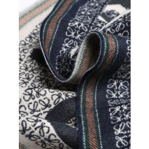 ロエベ LOEWE カシミヤ混 総柄 マフラー...の詳細画像4