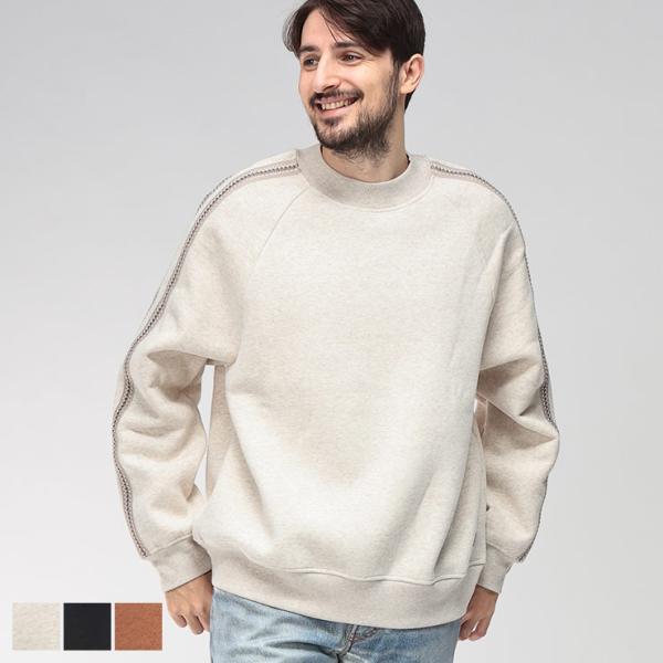 アグ トレーナー メンズ UGG ロゴ 裏起毛 ライン使い スウェット プルオーバー TASMAN ...