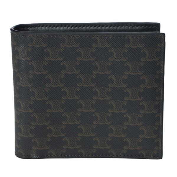 セリーヌ メンズ 財布 CELINE トリオンフキャンバス 二つ折り CEL10C872BQB ブラ...