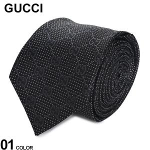 美品 グッチ GUCCI GG柄ジャガード織 シルク100% イタリアitaly GUCCI グッチ シルク100％ ダミエジャガード 総柄 ネクタイ