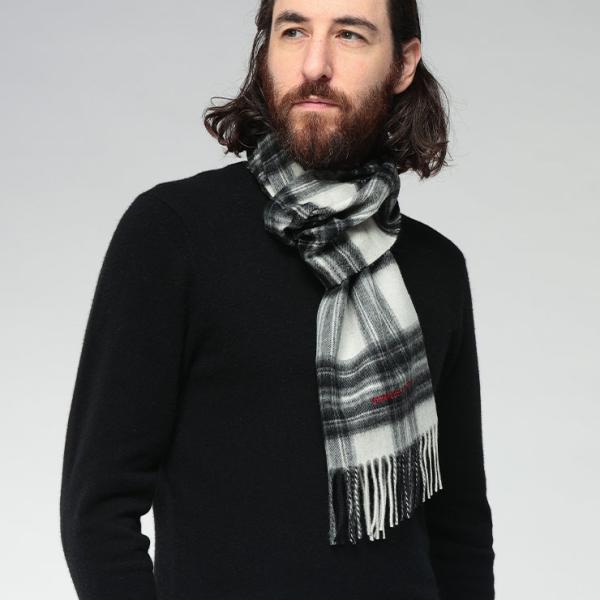 シャルルジョルダン マフラー CHARLES JOURDAN メンズ カシミヤ100％ チェック柄 ...