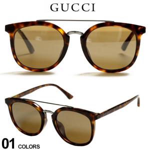 グッチ メンズ サングラス GUCCI ロゴ ブラウンレンズ ボストン ブリッジ セルフレーム デミ ブランド サングラス アイウェア GC0403SA002｜zen