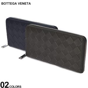 BOTTEGA VENETA (ボッテガ・ヴェネタ) レザー イントレチャート ラウンドジップ ロングウォレット BV593217VCPQ4｜zen