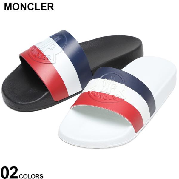 MONCLER (モンクレール) トリコロール 3Dロゴ スライドサンダル JEANNE MCL4C...