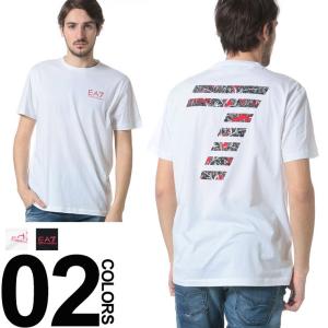 エンポリオ アルマーニ EMPORIO ARMANI EA7 綿100％ ロゴ バックプリント クルーネック 半袖 Tシャツ EA3YPTL2PJ78Z
