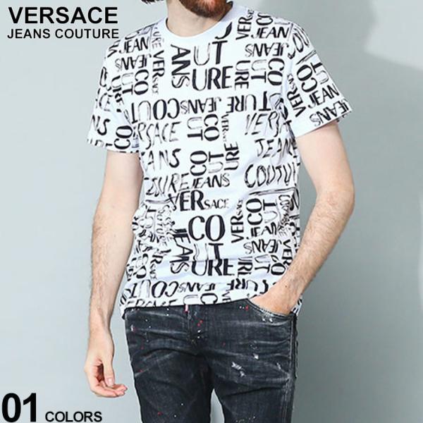 ヴェルサーチ Tシャツ VERSACE JEANS COUTURE メンズ 半袖 ベルサーチェ ロゴ...