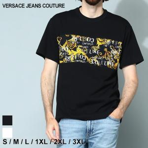 ヴェルサーチ ヴェルサーチェ ジーンズ クチュール VERSACE JEANS COUTURE Tシャツ シャツ 半袖 トップス メンズ VC74GAH617JS161 大きいサイズあり｜zen