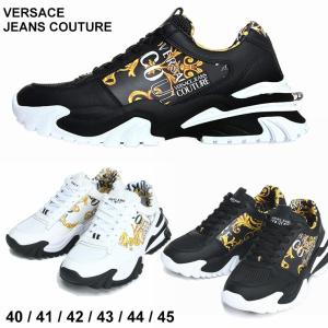 ヴェルサーチ スニーカー VERSACE JEANS COUTURE シューズ メンズ ベルサーチ ロゴ ブランド 靴 レースアップ 大きいサイズあり VC74YA3SI9ZP261｜zen