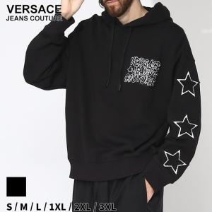 ヴェルサーチェ パーカー VERSACE JEANS COUTURE ベルサーチ メンズ スウェット 裏起毛 ロゴ ブランド 長袖 VC75GAI3C2F0002｜zen