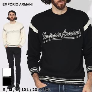 アルマーニ ニット EMPORIO ARMANI エンポリオアルマーニ メンズ セーター ロゴ 刺繍 ブランド トップス EA6R1MXA1MFUZ 2024_vt｜zen