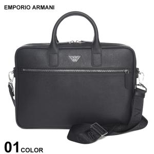 アルマーニ バッグ EMPORIO ARMANI エンポリオアルマーニ メンズ ブリーフバッグ イーグル　ロゴ ブランド 鞄 A4サイズ EAY4P119Y138E 2024_vt｜zen