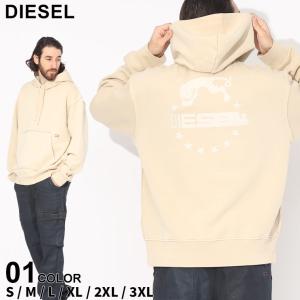 ディーゼル パーカー DIESEL メンズ フーディー プルパーカー スウェット ロゴ 裏起毛 バックプリント ブランド トップス 長袖 DSA104570KHAR｜zen