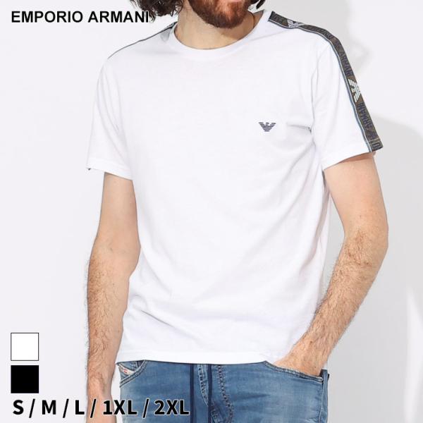 アルマーニ Tシャツ EMPORIO ARMANI エンポリオアルマーニ メンズ 半袖 ロゴ ブラン...