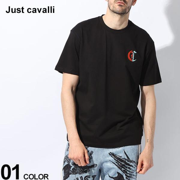 ジャスト カヴァリ Tシャツ Just cavalli メンズ カットソー 半袖 バックロゴ シャツ...