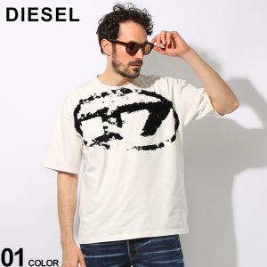 DIESEL（ディーゼル） 半袖 Tシャツ メンズ フロッキーオーバルD