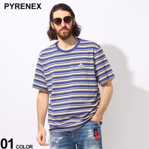 PYRENEX (ピレネックス) オーガニックコットン ボーダー クルーネック 半袖 Tシャツ HORIZON PNHUV002