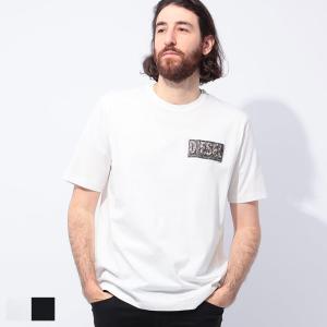 【一部店舗限定モデル☆高級☆ラインストーン】ディーゼル Tシャツ半袖 スウェット DIESEL（ディーゼル） メンズ Tシャツ 半袖 ラインストーンロゴ クルー