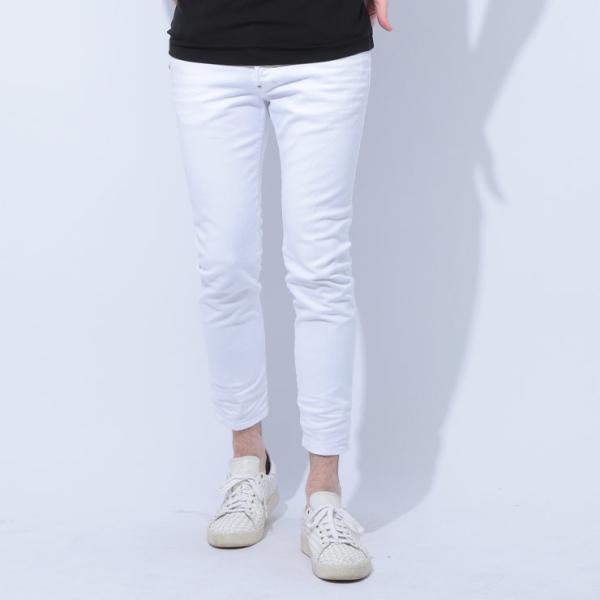 ディースクエアード DSQUARED2 ジーンズ メンズ ボタンフライ ホワイト SKATER D2...