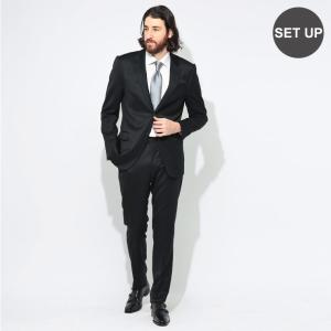 エンポリオアルマーニ EMPORIO ARMANI スーツ メンズ ウール 無地 シングル ジャケット ノータック メンズスーツ ビジネススーツ EA1973TE14105