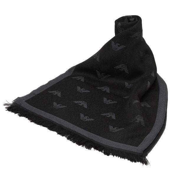 エンポリオアルマーニ メンズ EMPORIO ARMANI イーグルロゴ ウール マフラー EA62...