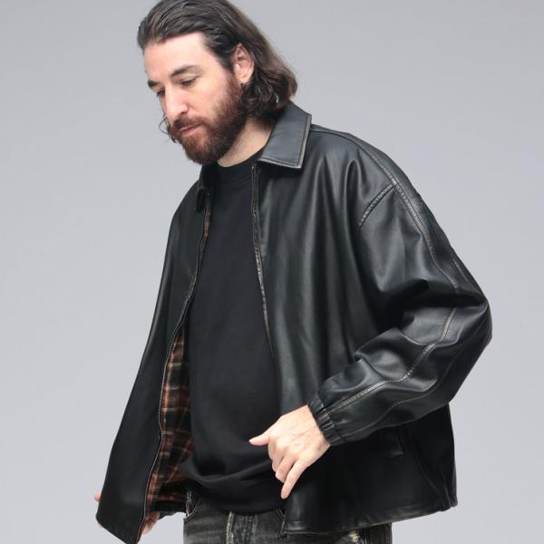 ディーゼル ブルゾン アウター DIESEL メンズ 合成皮革 フルジップ ジャケット DSA192...