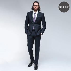 エンポリオアルマーニ メンズ EMPORIO ARMANI ピンストライプ シングル ノータック スーツ EAEM0098TE16850