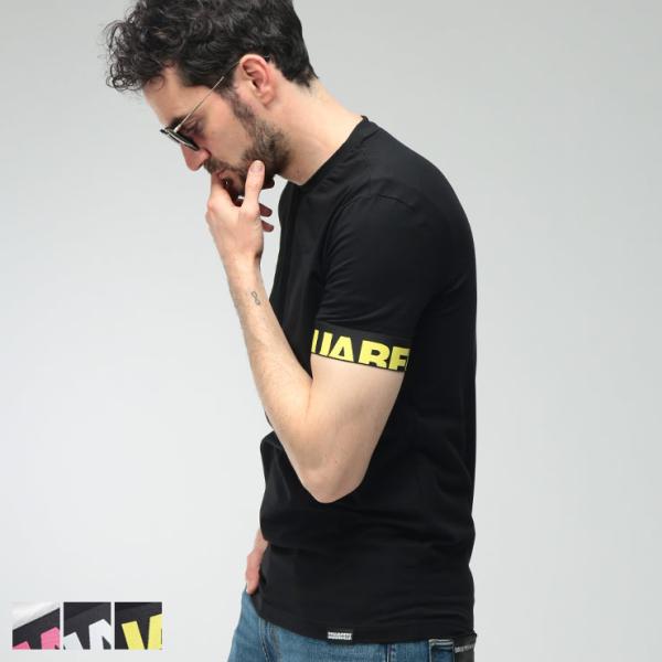 ディースクエアード メンズ Tシャツ 半袖 DSQUARED2 ロゴ クルーネック コットン アンダ...
