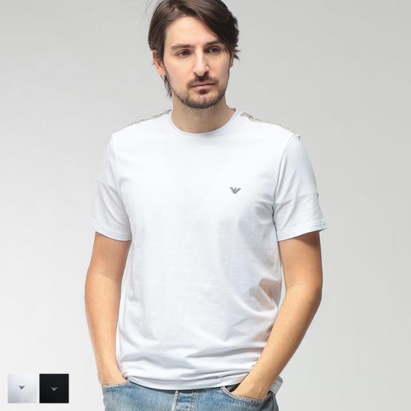 エンポリオアルマーニ EMPORIO ARMANI メンズ Tシャツ 半袖 ロゴライン クルーネック...