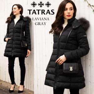 タトラス TATRAS レディース ファー フード ウール ダウンコート LAVIANA ラビアナ C.GRAY ブランド ダウン ジャケット ロング  TRLTAT21A4571