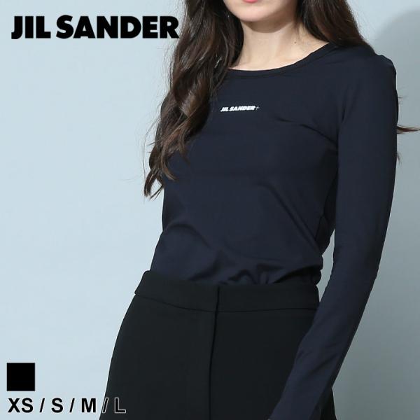 ジルサンダー レディース Tシャツ 長袖 JIL SANDER ブランド トップス ロンT ロゴ プ...