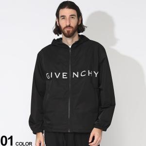 ジバンシィ アウター GIVENCHY メンズ ウィンドブレーカー ロゴ プリント ブランド ジャケット ブルゾン パーカー GVBM011313YT｜zen