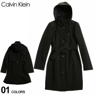 カルバンクライン コート Calvin Klein ストレッチ フード ウエストリボン コート CKLCW14M370
