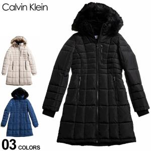 カルバンクライン ブルゾン Calvin Klein フェイクファー フード フルジップ ロング 中綿 ブルゾン CKLCW133375