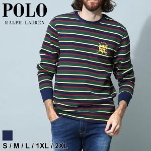 ポロ ラルフローレン メンズ Tシャツ 長袖 POLO RALPH LAUREN ブランド ロンT トップス ボーダー 刺繍 サーマル 丸首 インナー  RLPW26HFAZZO
