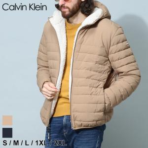 カルバンクライン Calvin Klein 中綿ジャケット 裏ボアブルゾン フーディー ジャケット メンズ アウター ブランド 大きいサイズあり 黒  茶 CKCM155780｜zen