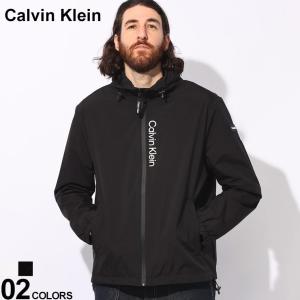 Calvin Klein (カルバンクライン) ストレッチ 裏メッシュ 縦ロゴ フルジップ ライトジャケット CKCM455105｜zen