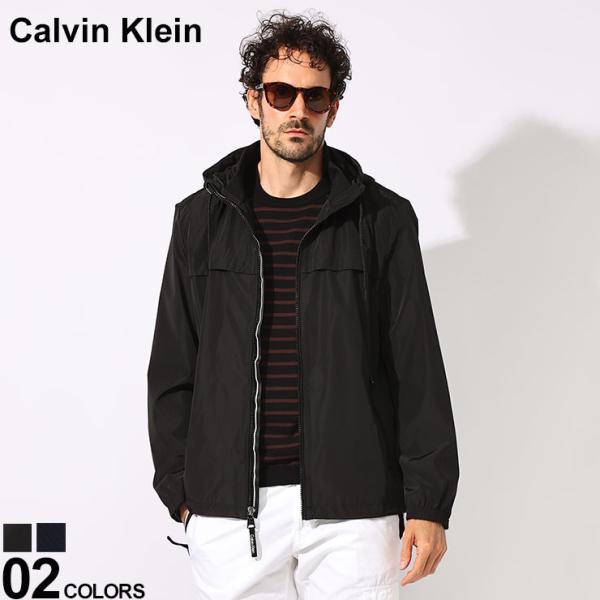 Calvin Klein (カルバンクライン) 撥水 裏メッシュ 無地 フルジップ ブルゾン CKC...