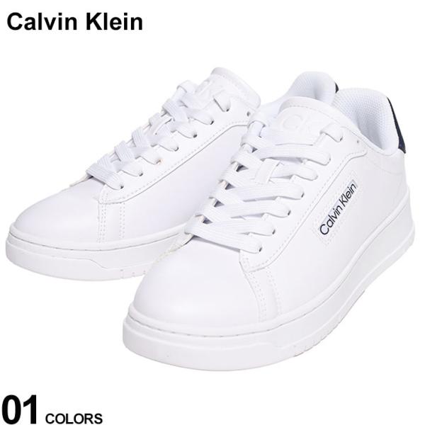 Calvin Klein (カルバンクライン) ワンポイント ロゴ ローカット スニーカー HORA...