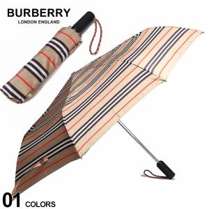 バーバリー メンズ 傘 BURBERRY ブランド 折りたたみ傘 折り畳み 雨具 ロゴ プリント フォールディングアンブレラ BB8035652 2024_vt｜zen