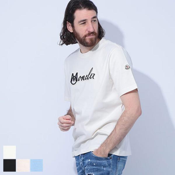 モンクレール MONCLER 半袖 Tシャツ メンズ 刺繍ロゴ クルーネック MC8C0001189...