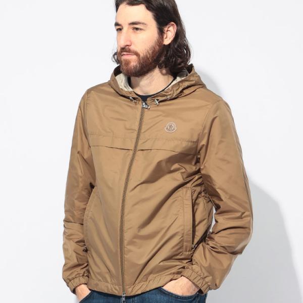 モンクレール MONCLER パーカー ブルゾン メンズ 胸 ロゴ ワッペン フルダブルジップ ナイ...
