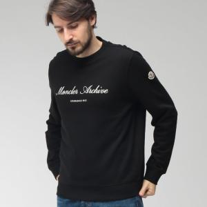 モンクレール メンズ トレーナー 長袖 MONCLER ロゴ フロント刺繍 クルーネック スウェット プルオーバー MC8G0001889A8F ブランド ブラック｜ゼンオンライン