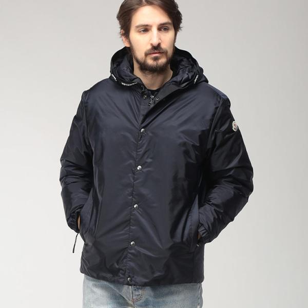 モンクレール MONCLER メンズ ダウンジャケット ネックロゴテープ フルジップ ダウン ブルゾ...