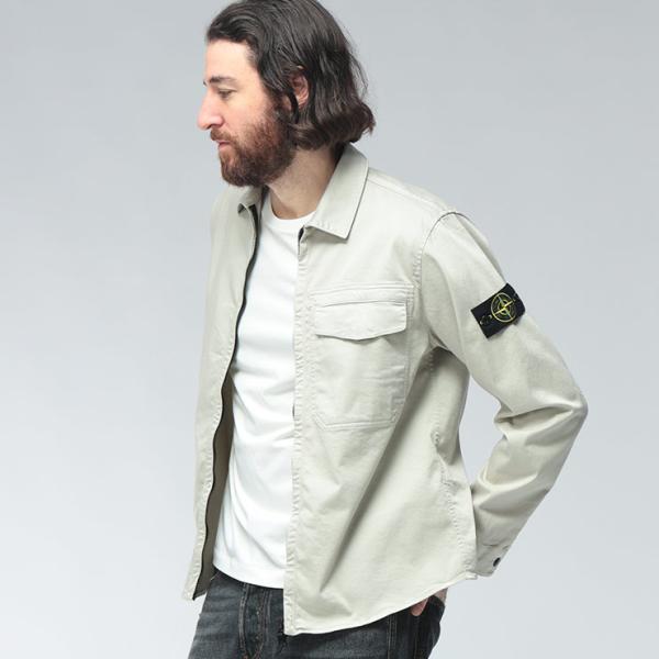 ストーンアイランド STONE ISLAND メンズ シャツ ジャケット コンシールファスナー オー...