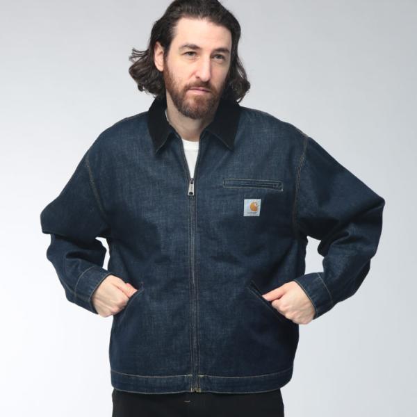 カーハートワークインプログレス Carhartt WIP メンズ ジャケット デニム フルジップ ブ...