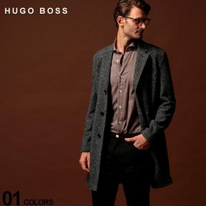 ヒューゴ ボス コート HUGO BOSS ウール シングル チェスターコート SLIM FIT ブランド メンズ アウター ウール HBSHAWN10220300｜zen