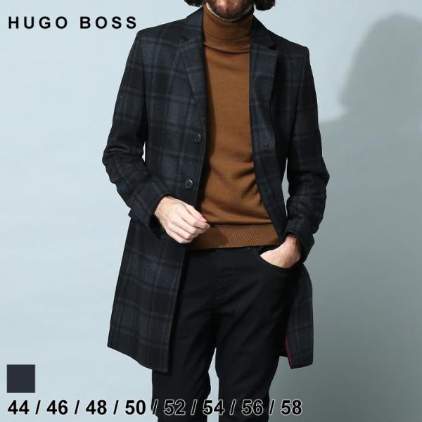 ヒューゴボス メンズ コート HUGO BOSS ブランド チェスターコート アウター ロング チェ...